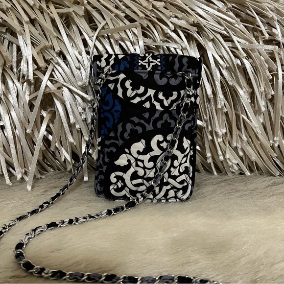 VERA BRADLEY Canterberry Cobalt Mini Cellphone Crossbody Chainlink Strap 2013 - Picture 4 of 14